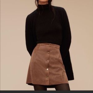 Faux suede skirt